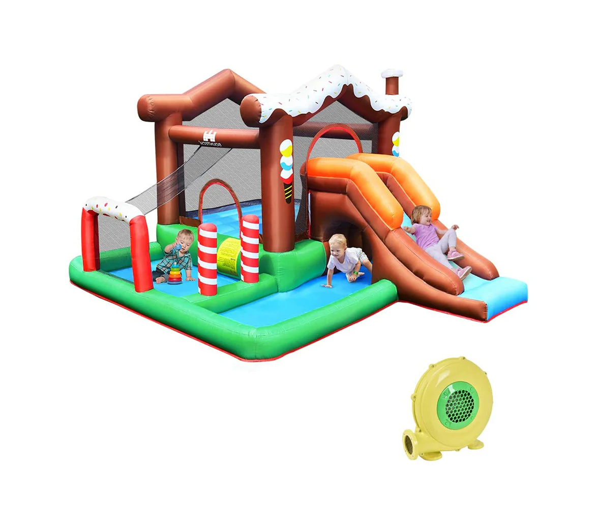 Outdoor Indoor Inflatable Kids Bounce House with 480W Air Blower - Image 3