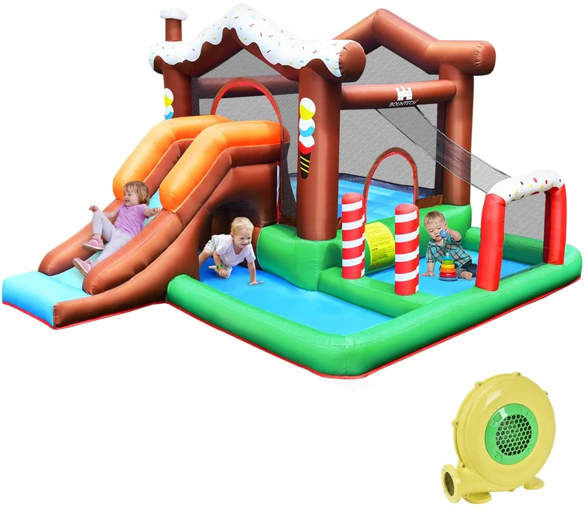 Outdoor Indoor Inflatable Kids Bounce House with 480W Air Blower - Image 4