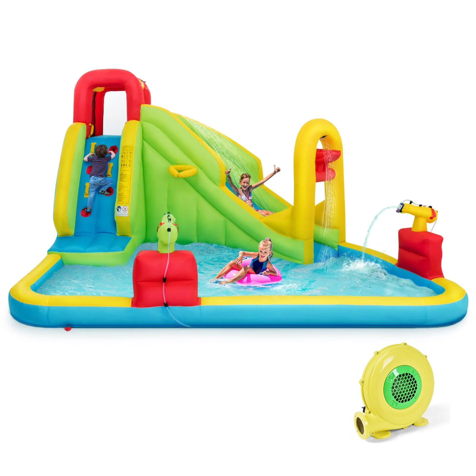 Outdoor Inflatable Water Bounce House with 480W Blower - Image 3