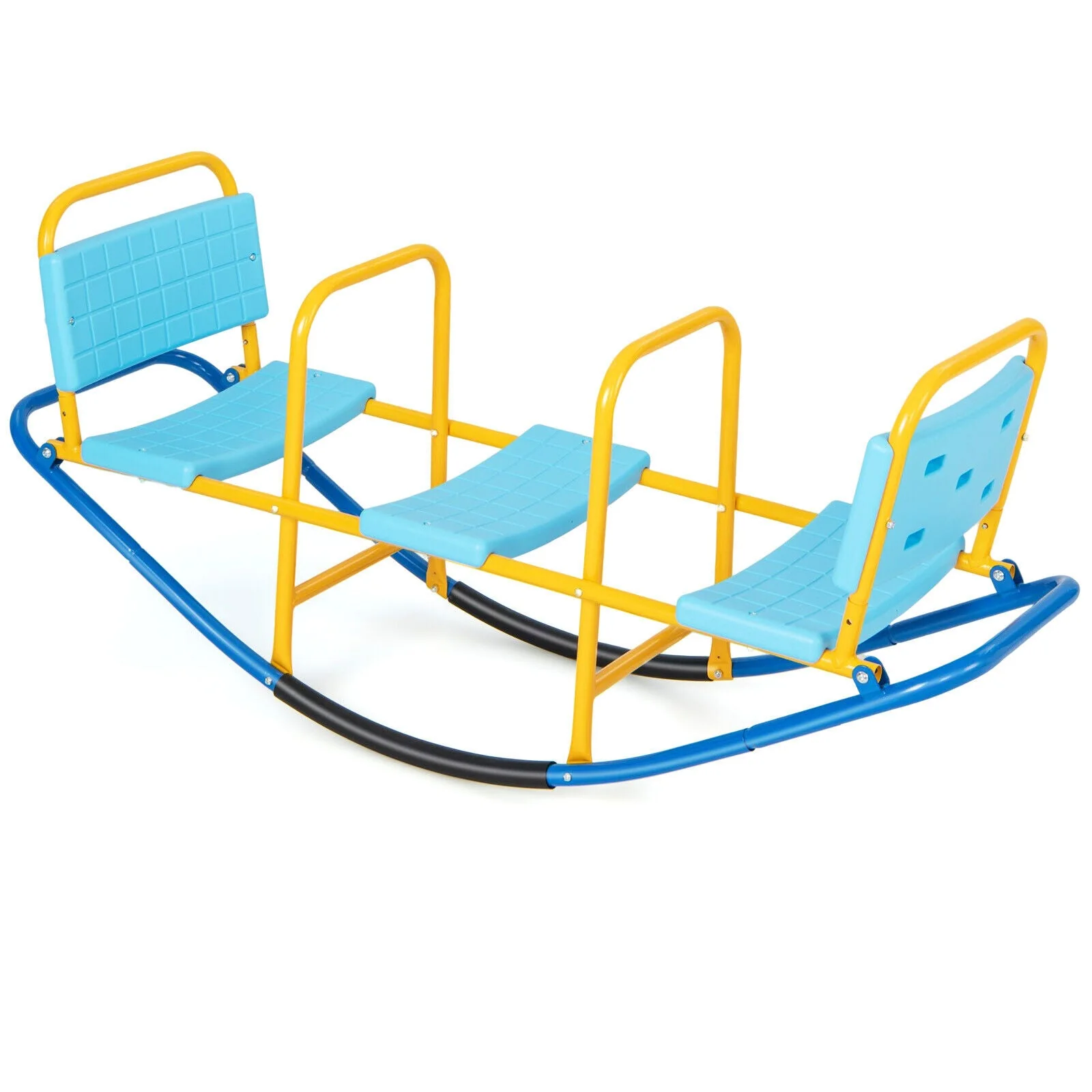 Outdoor Kids Seesaw Swivel Teeter for 3 to 8 Years Old-Blue - Image 3