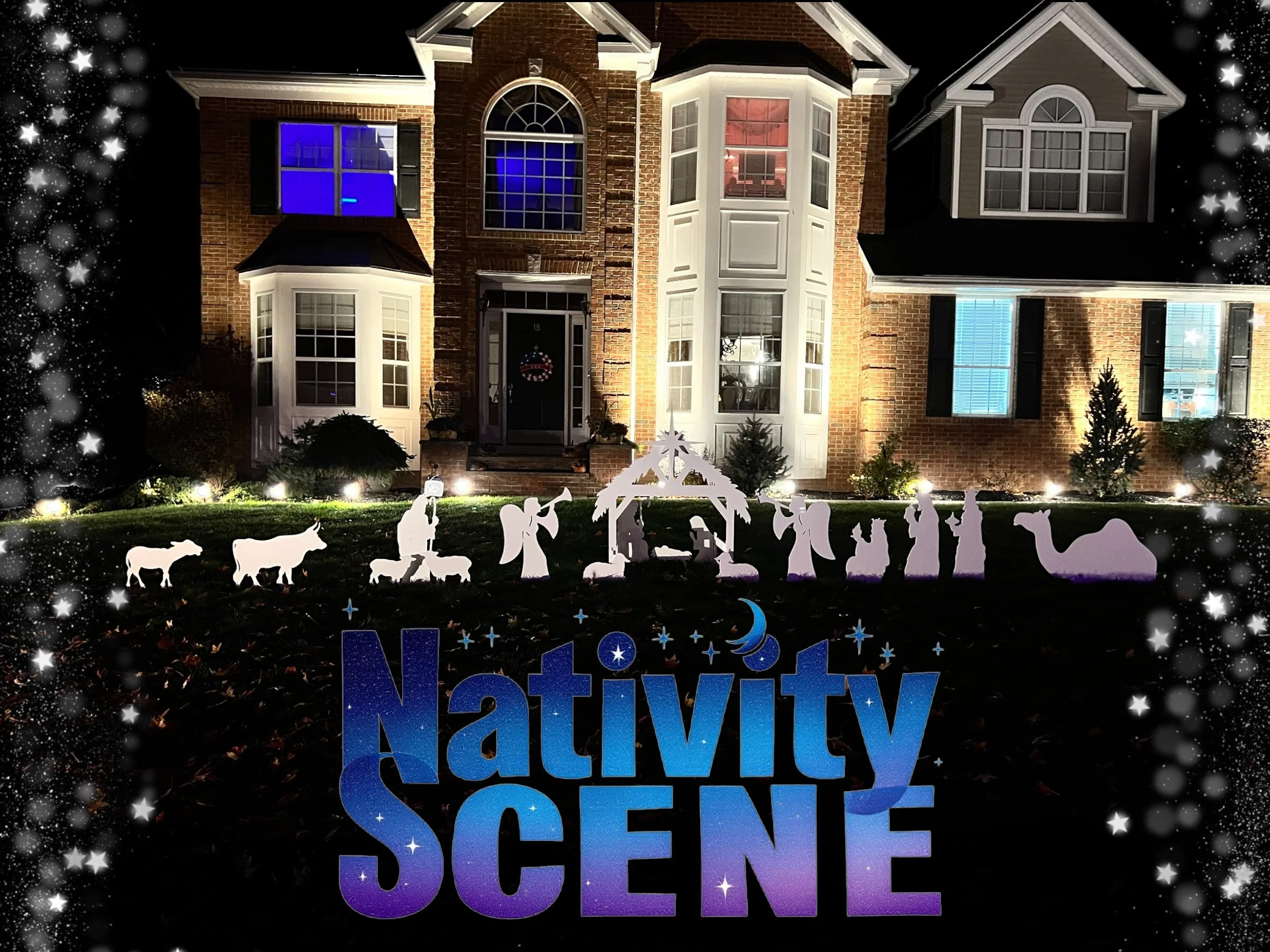 Outdoor Nativity Set in Durable PVC with 3D Stable and Easy Assembly - Image 2