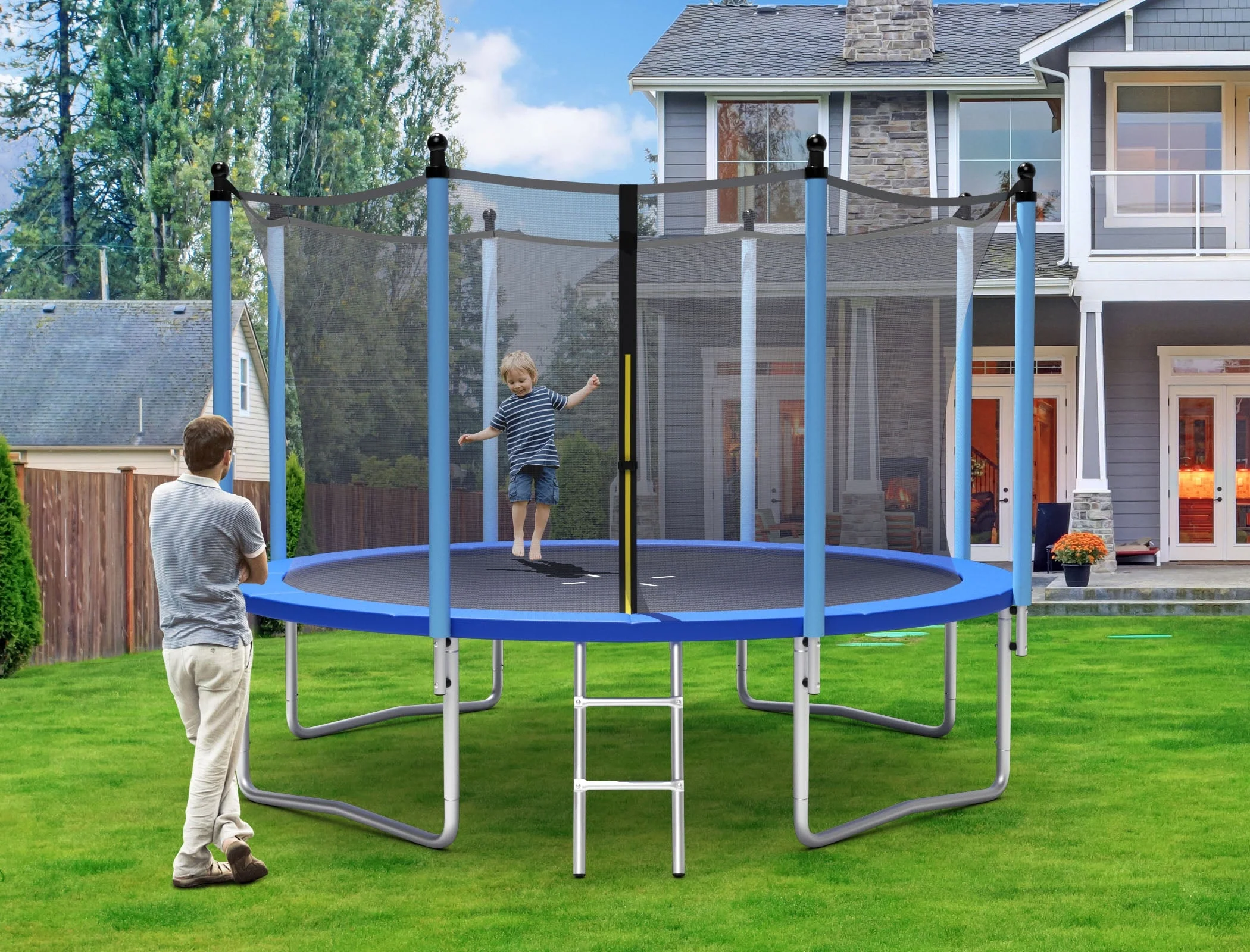Outdoor Trampoline with Safety Closure Net-12 ft - Image 7
