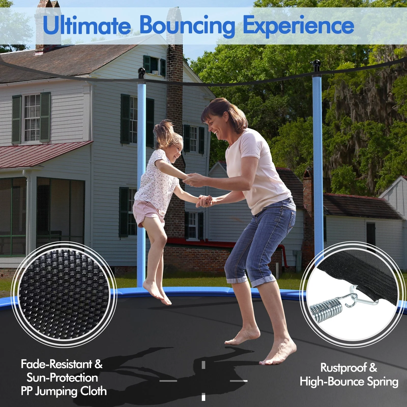 Outdoor Trampoline with Safety Closure Net-12 ft - Image 8