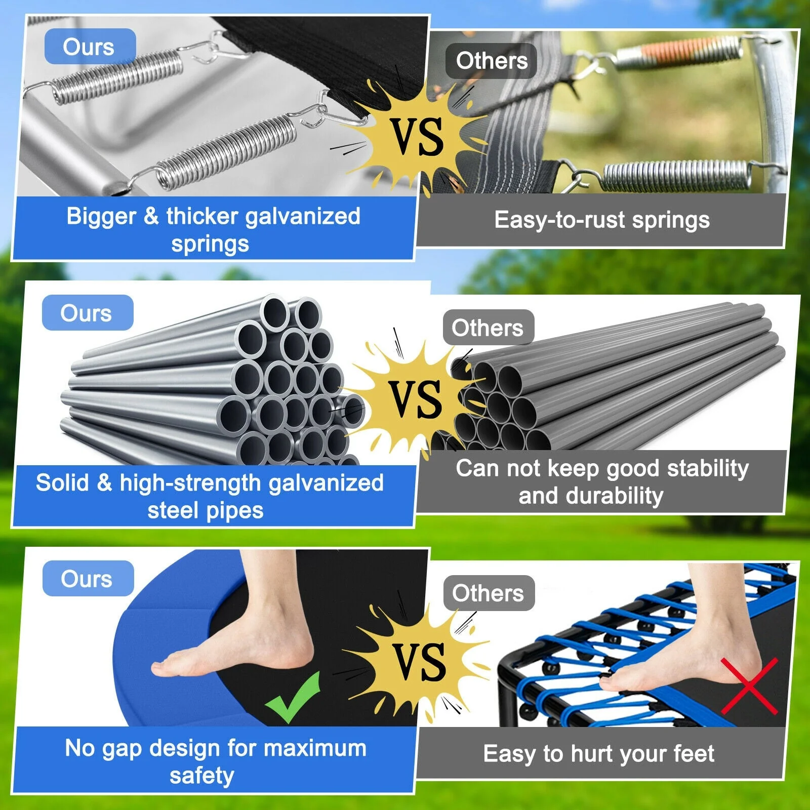 Outdoor Trampoline with Safety Closure Net-15 ft - Image 8
