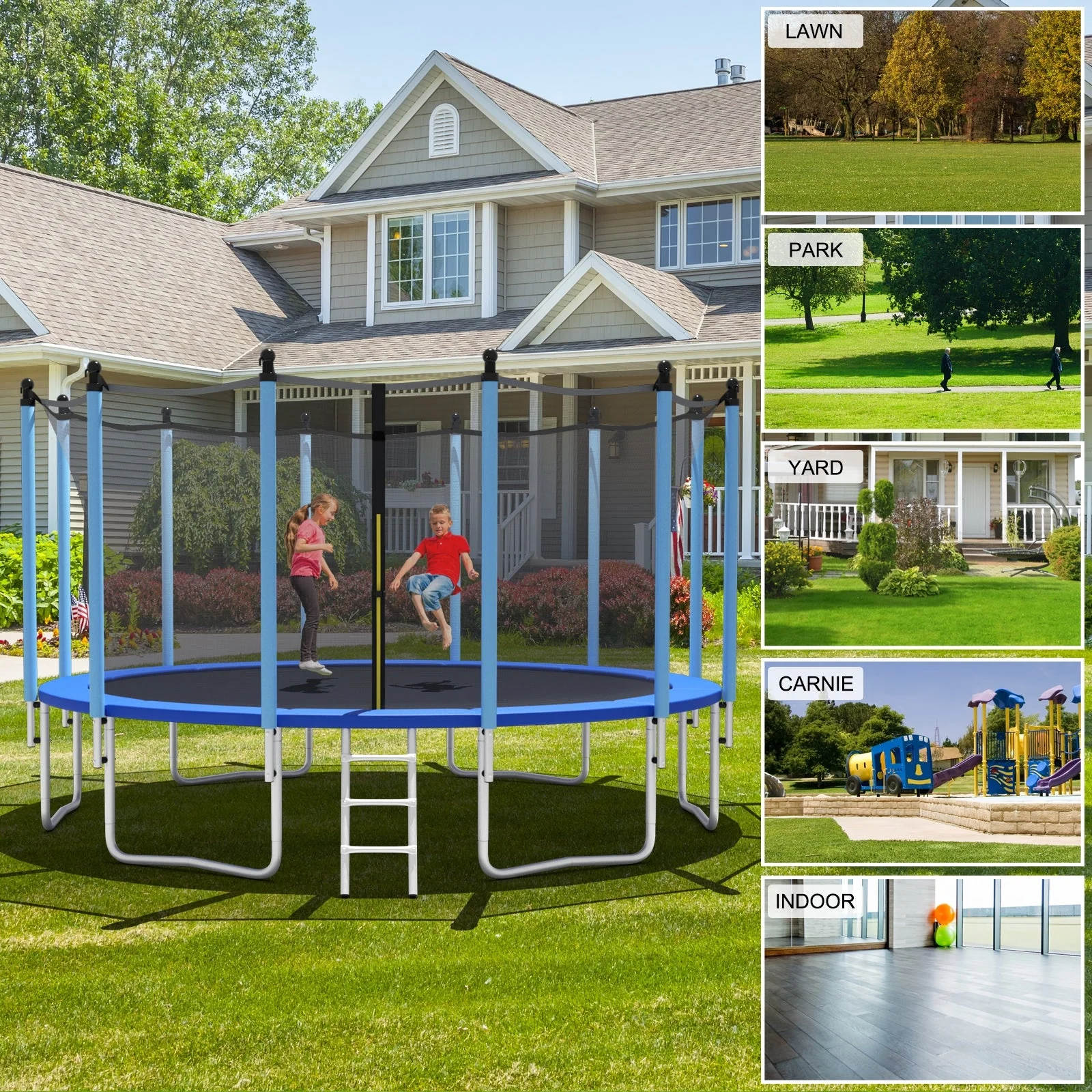 Outdoor Trampoline with Safety Closure Net-16 ft - Image 6