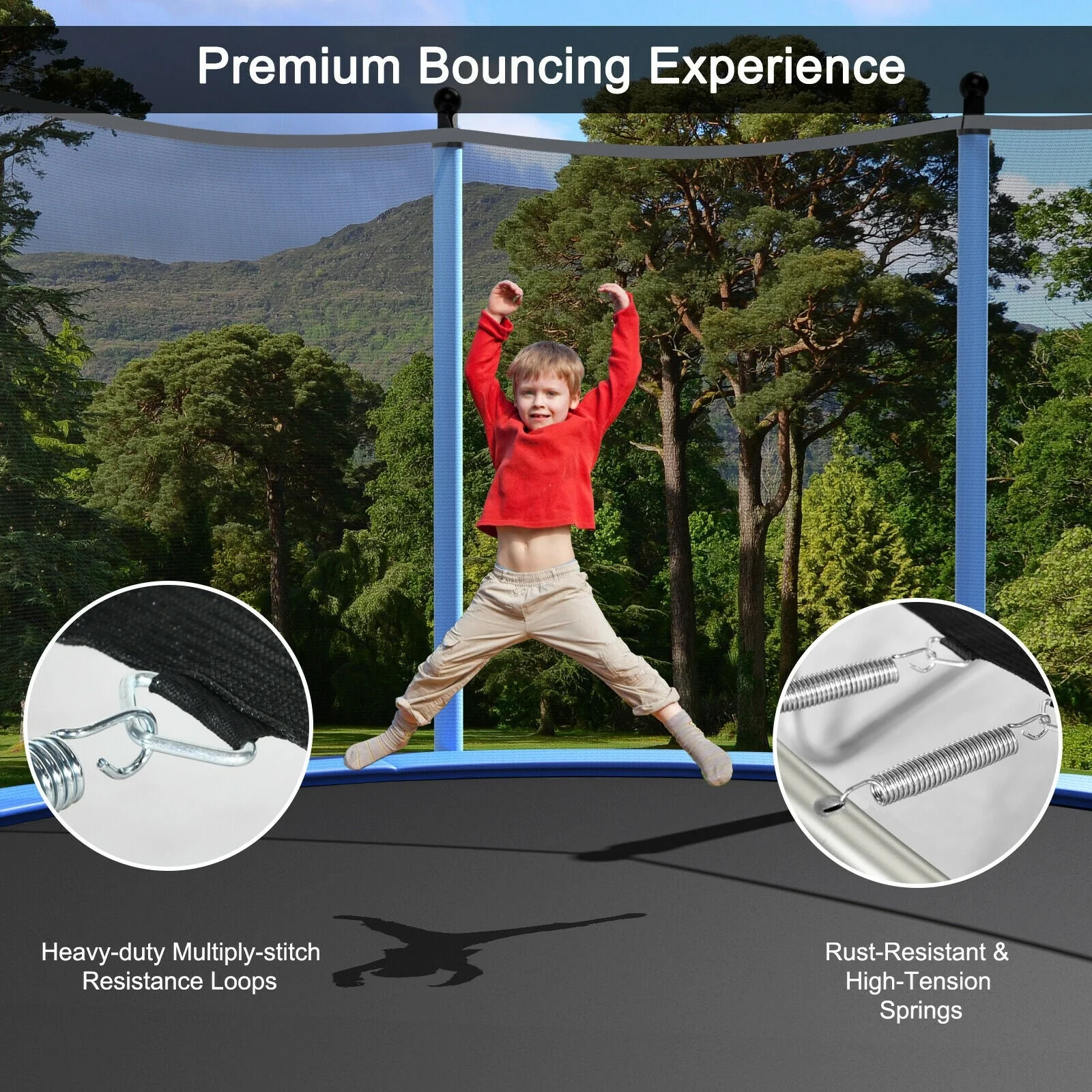 Outdoor Trampoline with Safety Closure Net-8 ft - Image 7