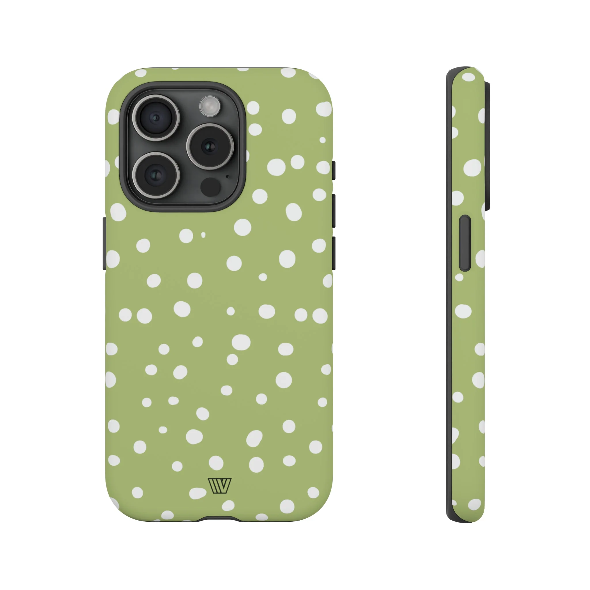 PALE OLIVE DOTS | Tough Phone Case - Image 5