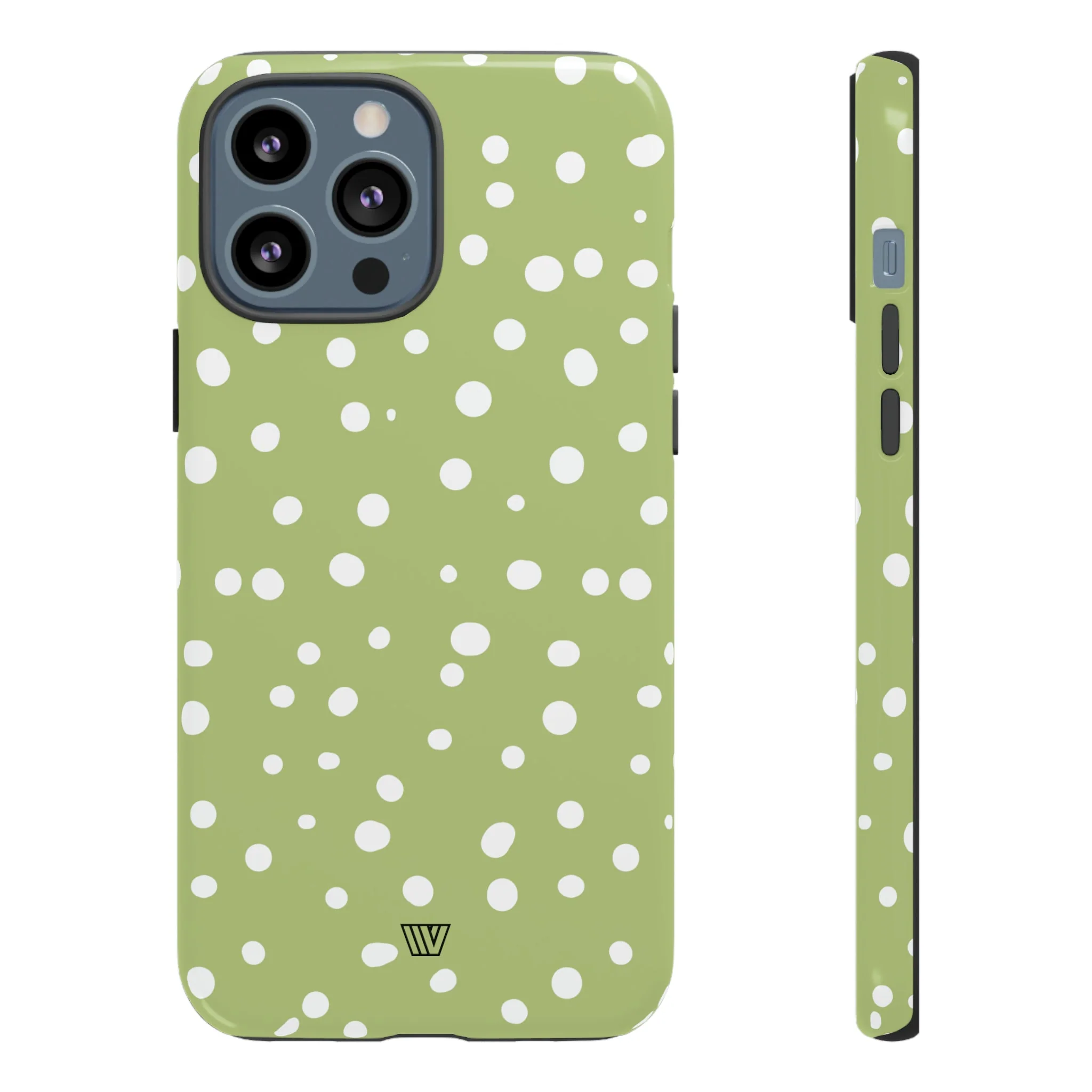 PALE OLIVE DOTS | Tough Phone Case - Image 8