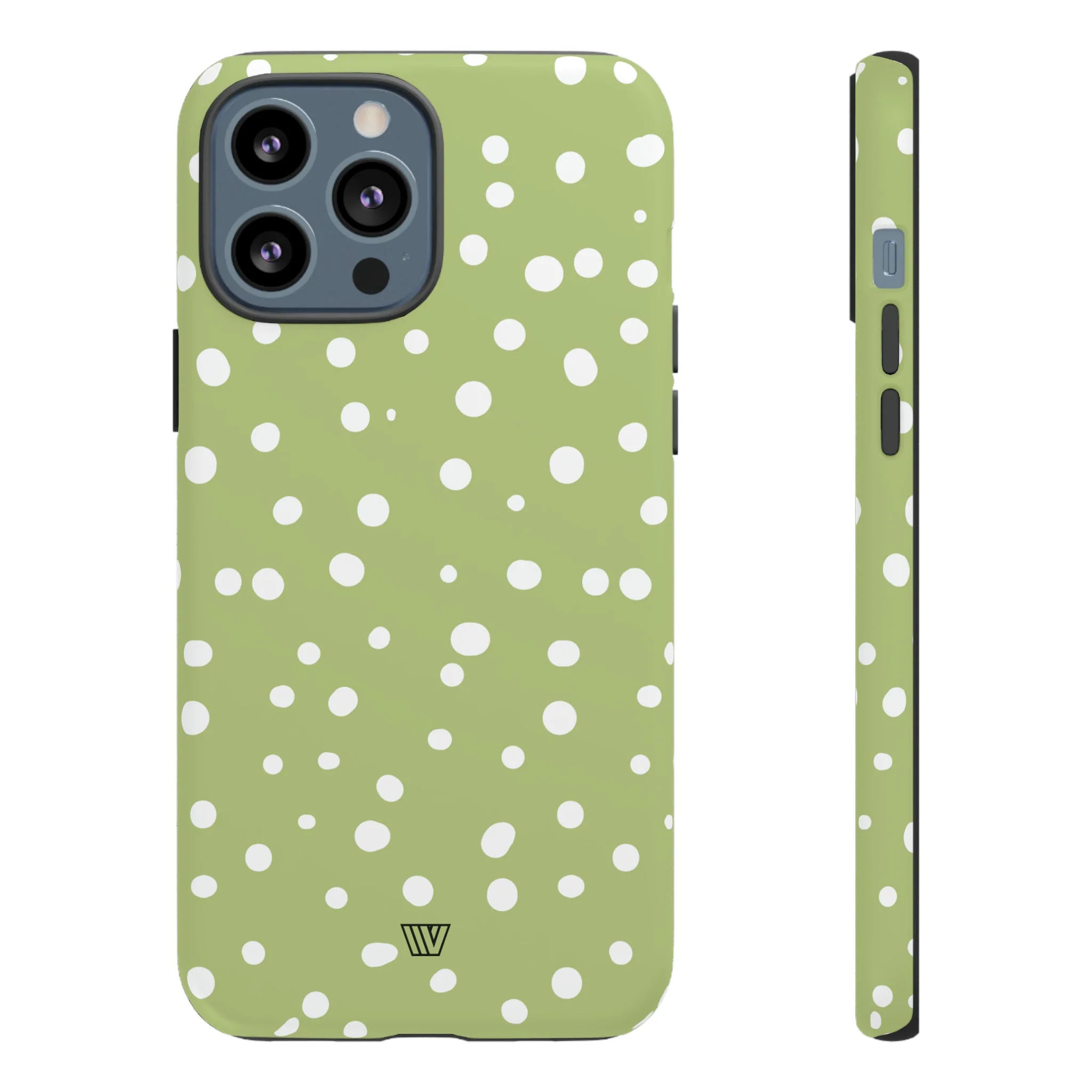 PALE OLIVE DOTS | Tough Phone Case - Image 9