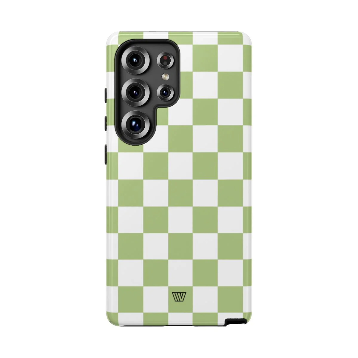 PALE OLIVE WHITE CHECKERBOARD | Tough Phone Case - Image 102