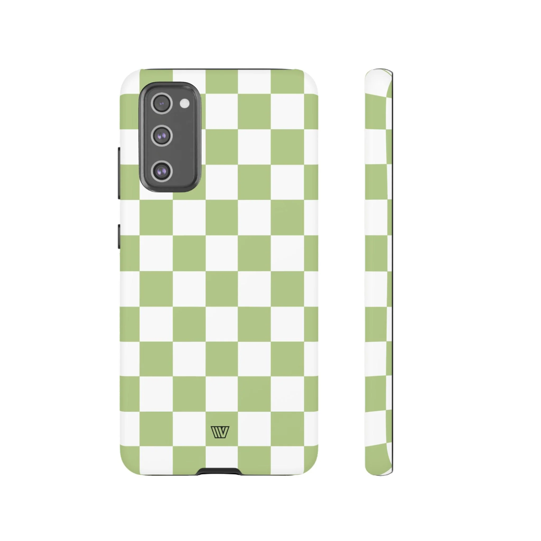 PALE OLIVE WHITE CHECKERBOARD | Tough Phone Case - Image 32