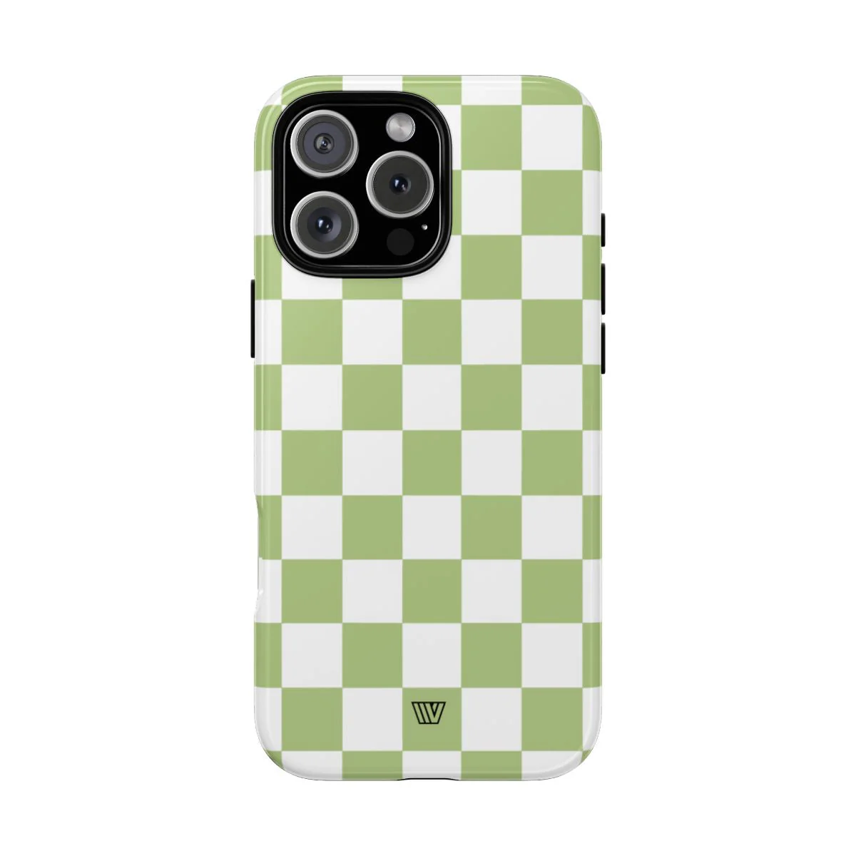 PALE OLIVE WHITE CHECKERBOARD | Tough Phone Case - Image 68