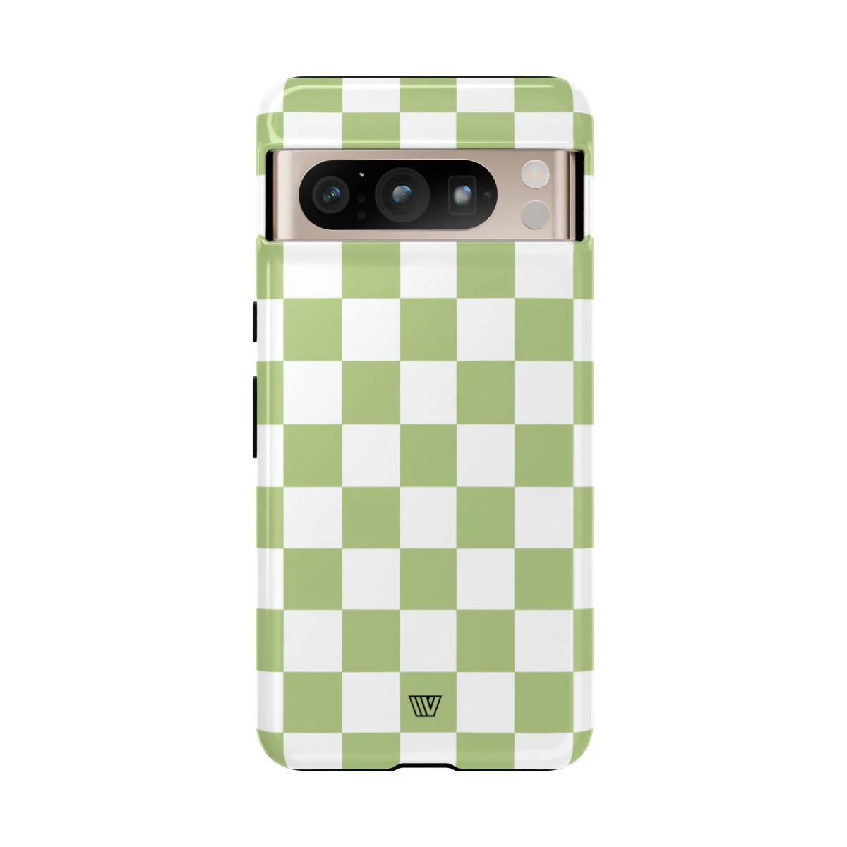 PALE OLIVE WHITE CHECKERBOARD | Tough Phone Case - Image 69