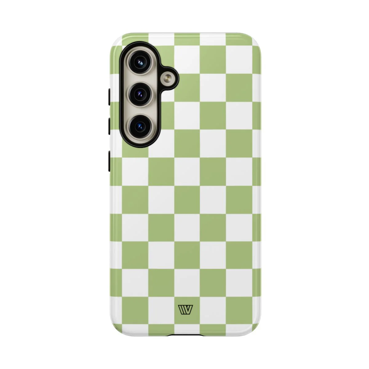 PALE OLIVE WHITE CHECKERBOARD | Tough Phone Case - Image 72