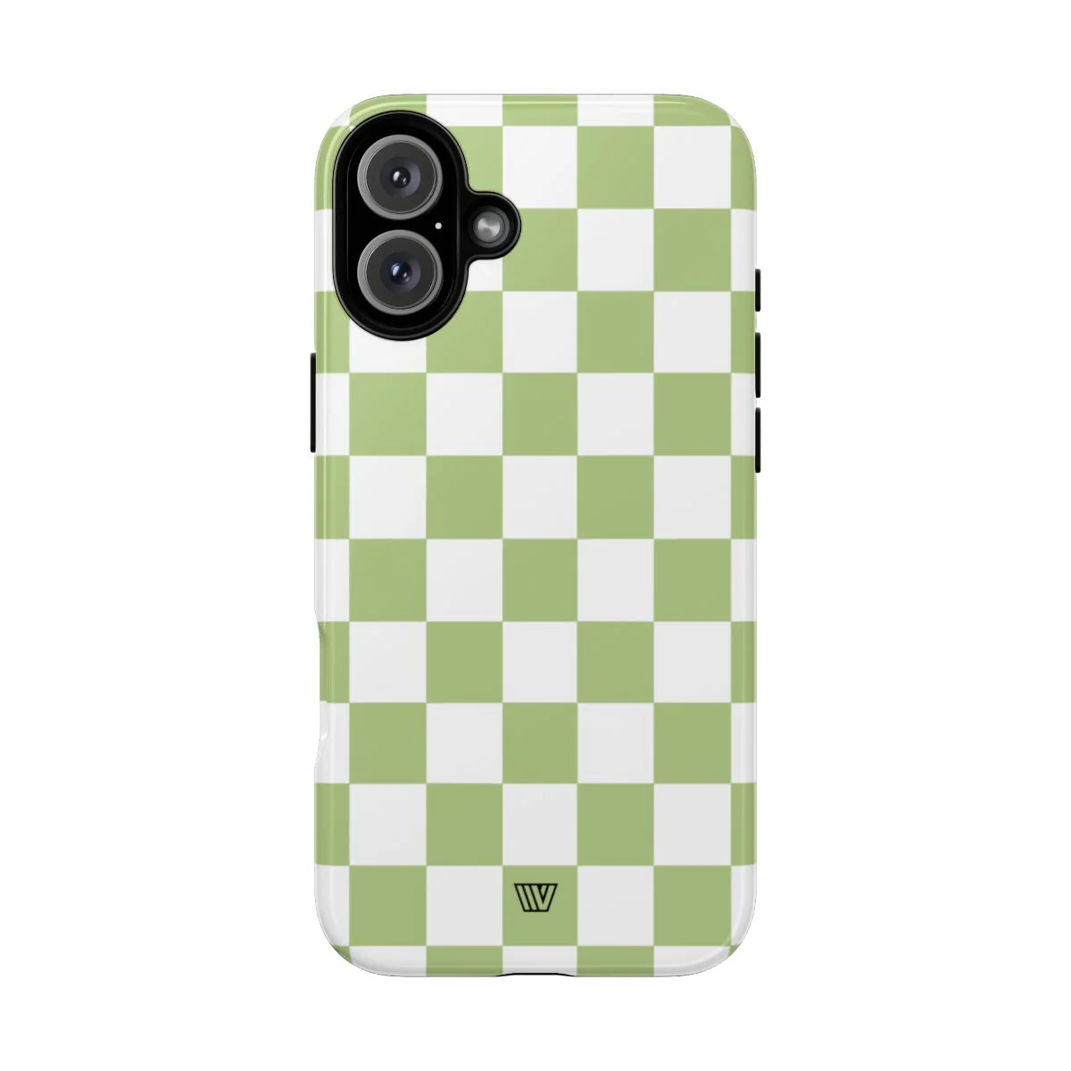 PALE OLIVE WHITE CHECKERBOARD | Tough Phone Case - Image 77