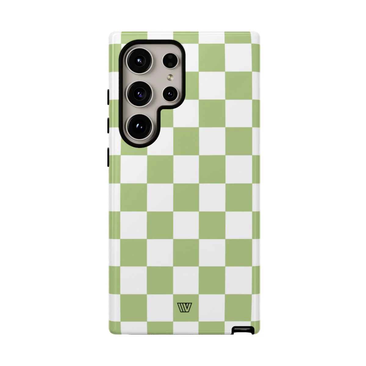 PALE OLIVE WHITE CHECKERBOARD | Tough Phone Case - Image 82