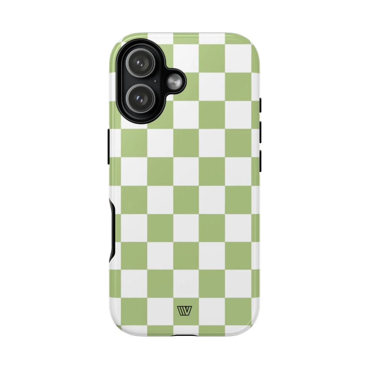 PALE OLIVE WHITE CHECKERBOARD | Tough Phone Case - Image 84
