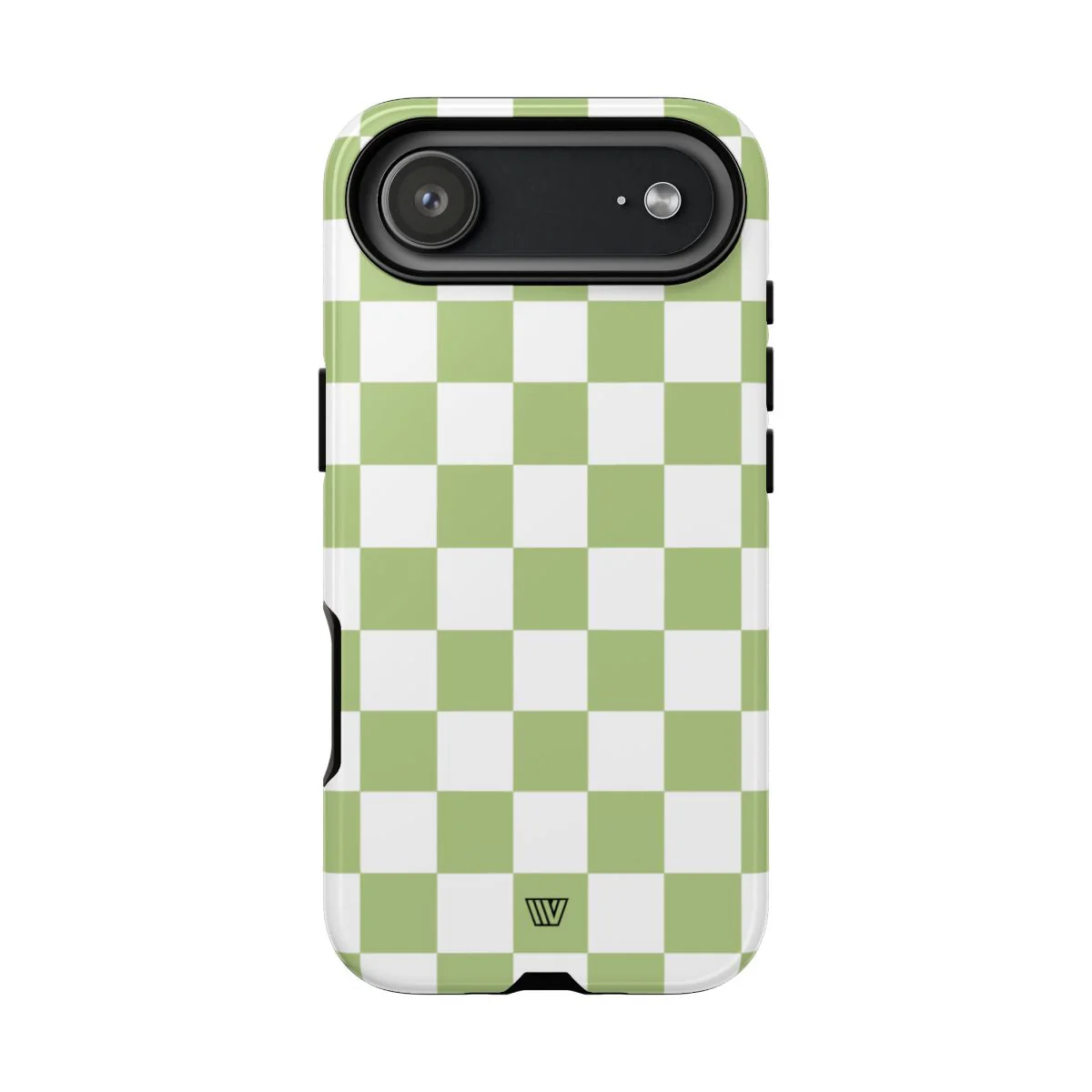 PALE OLIVE WHITE CHECKERBOARD | Tough Phone Case - Image 86