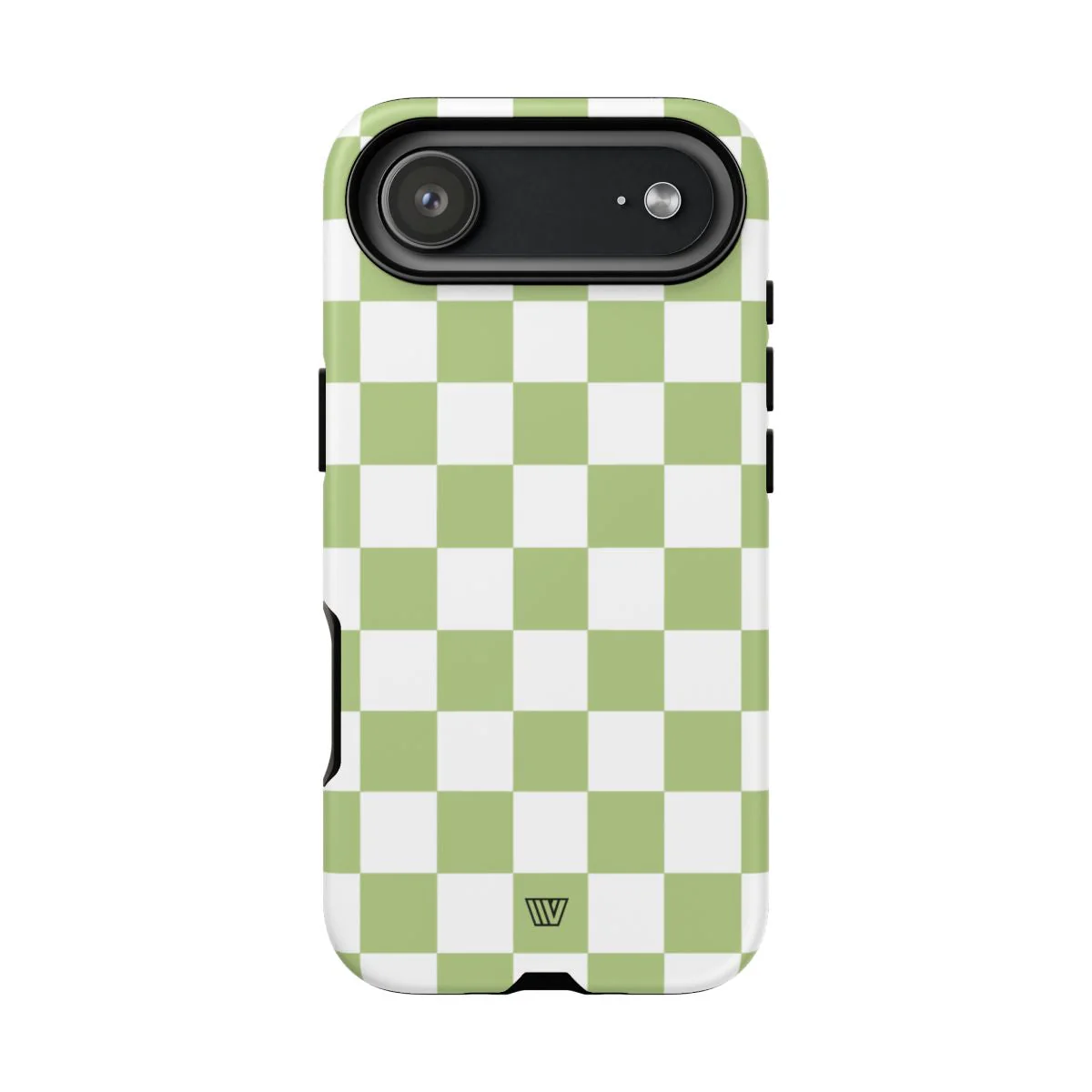 PALE OLIVE WHITE CHECKERBOARD | Tough Phone Case - Image 87