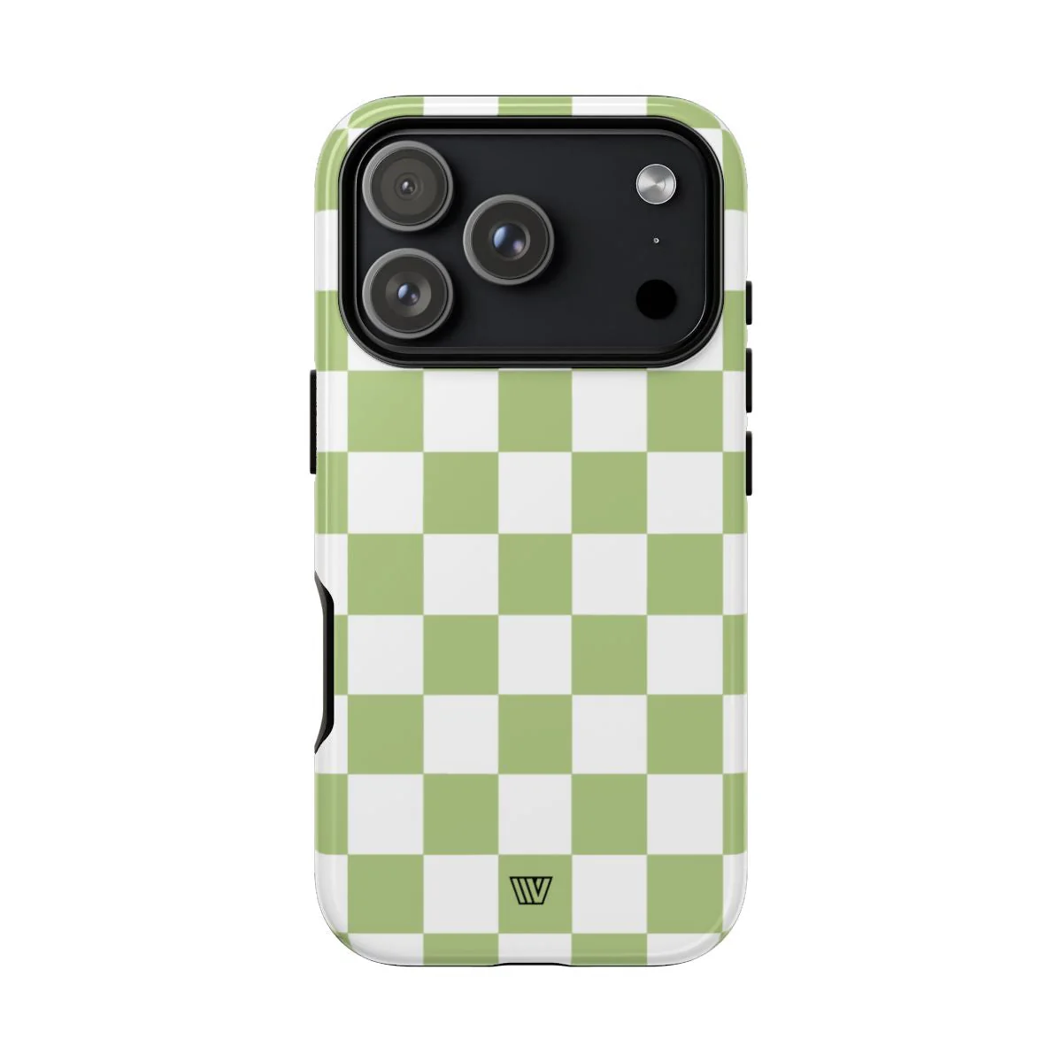 PALE OLIVE WHITE CHECKERBOARD | Tough Phone Case - Image 88