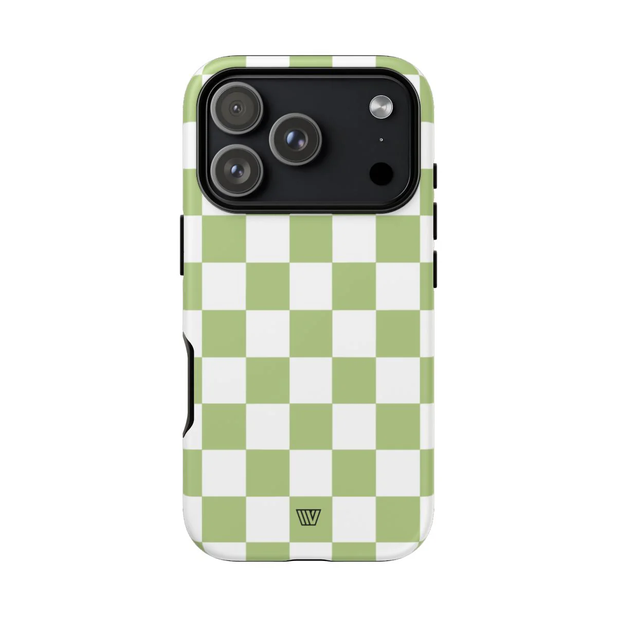 PALE OLIVE WHITE CHECKERBOARD | Tough Phone Case - Image 89
