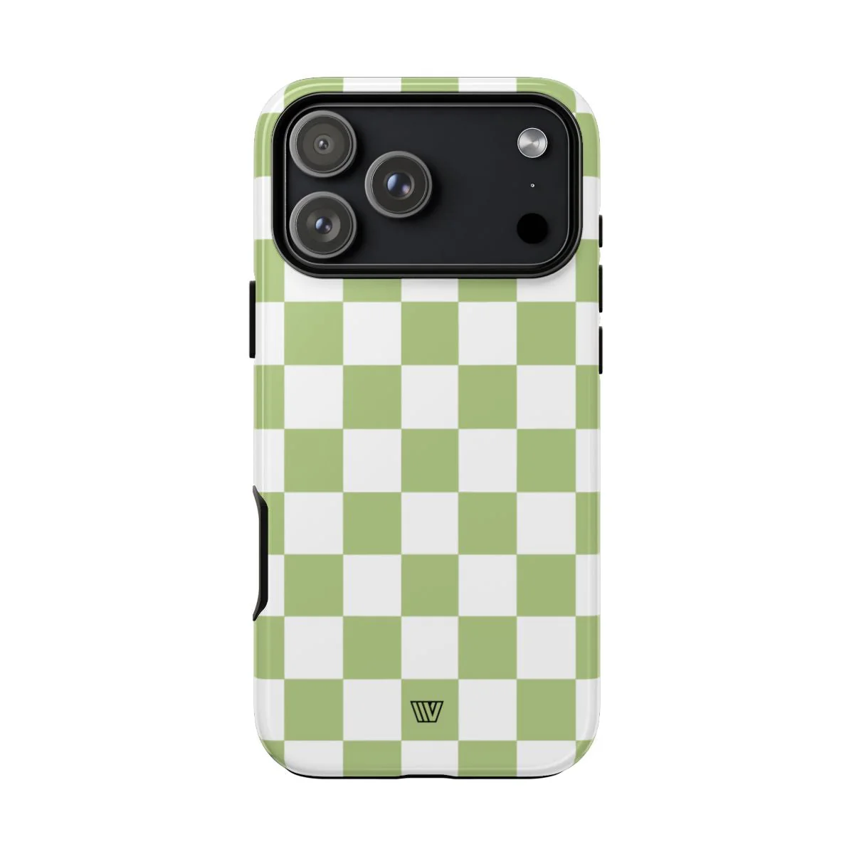 PALE OLIVE WHITE CHECKERBOARD | Tough Phone Case - Image 90