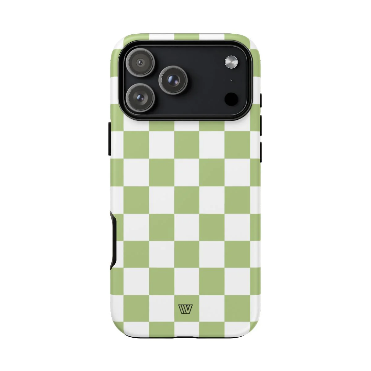 PALE OLIVE WHITE CHECKERBOARD | Tough Phone Case - Image 91