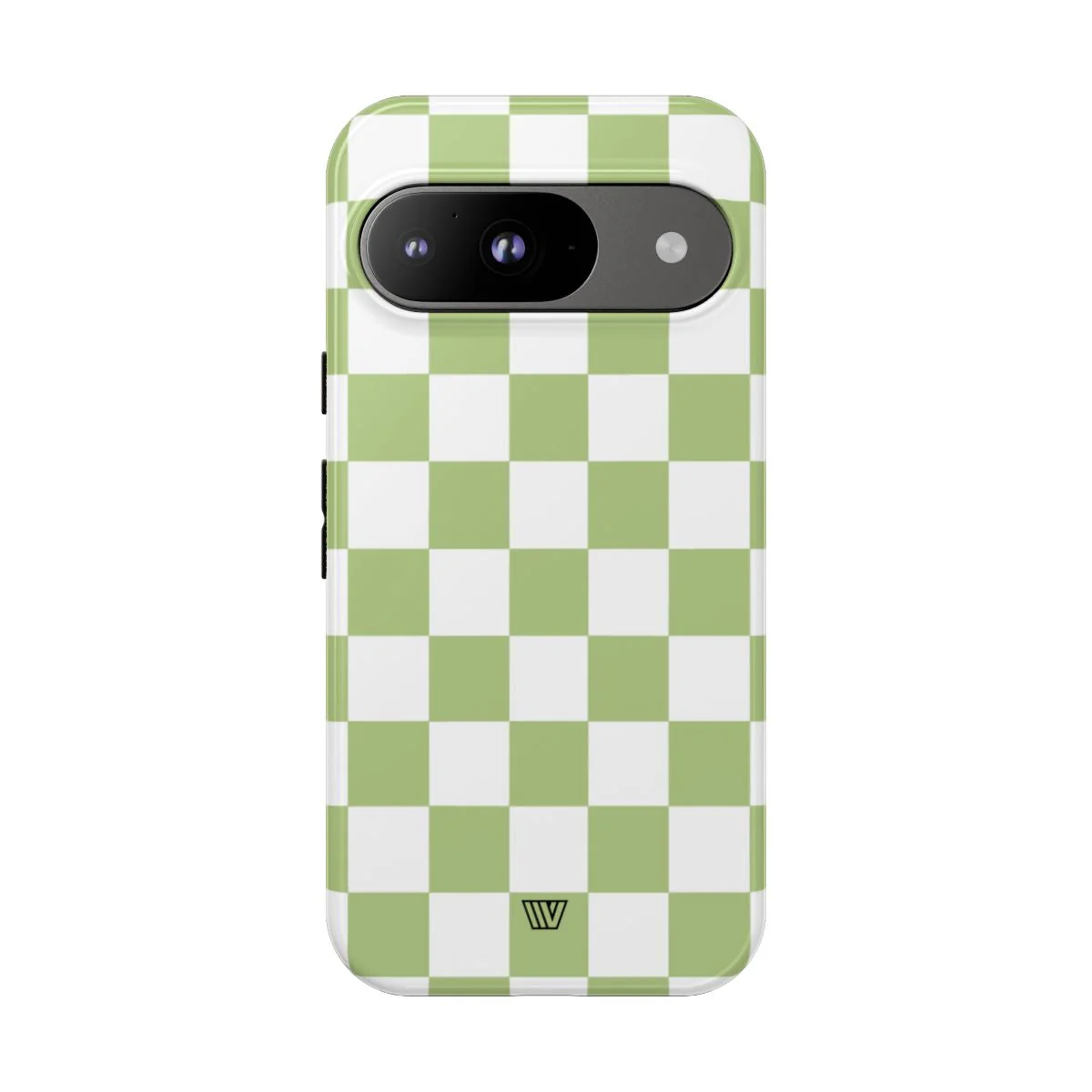 PALE OLIVE WHITE CHECKERBOARD | Tough Phone Case - Image 92