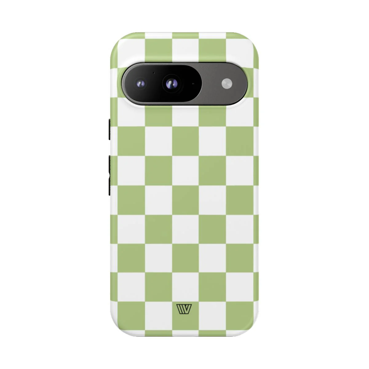 PALE OLIVE WHITE CHECKERBOARD | Tough Phone Case - Image 93