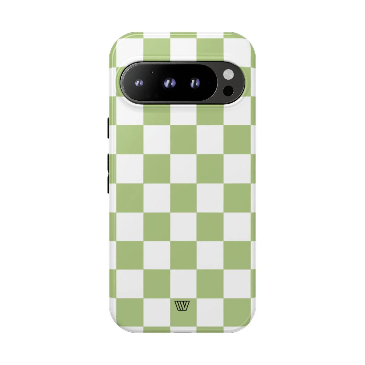 PALE OLIVE WHITE CHECKERBOARD | Tough Phone Case - Image 94