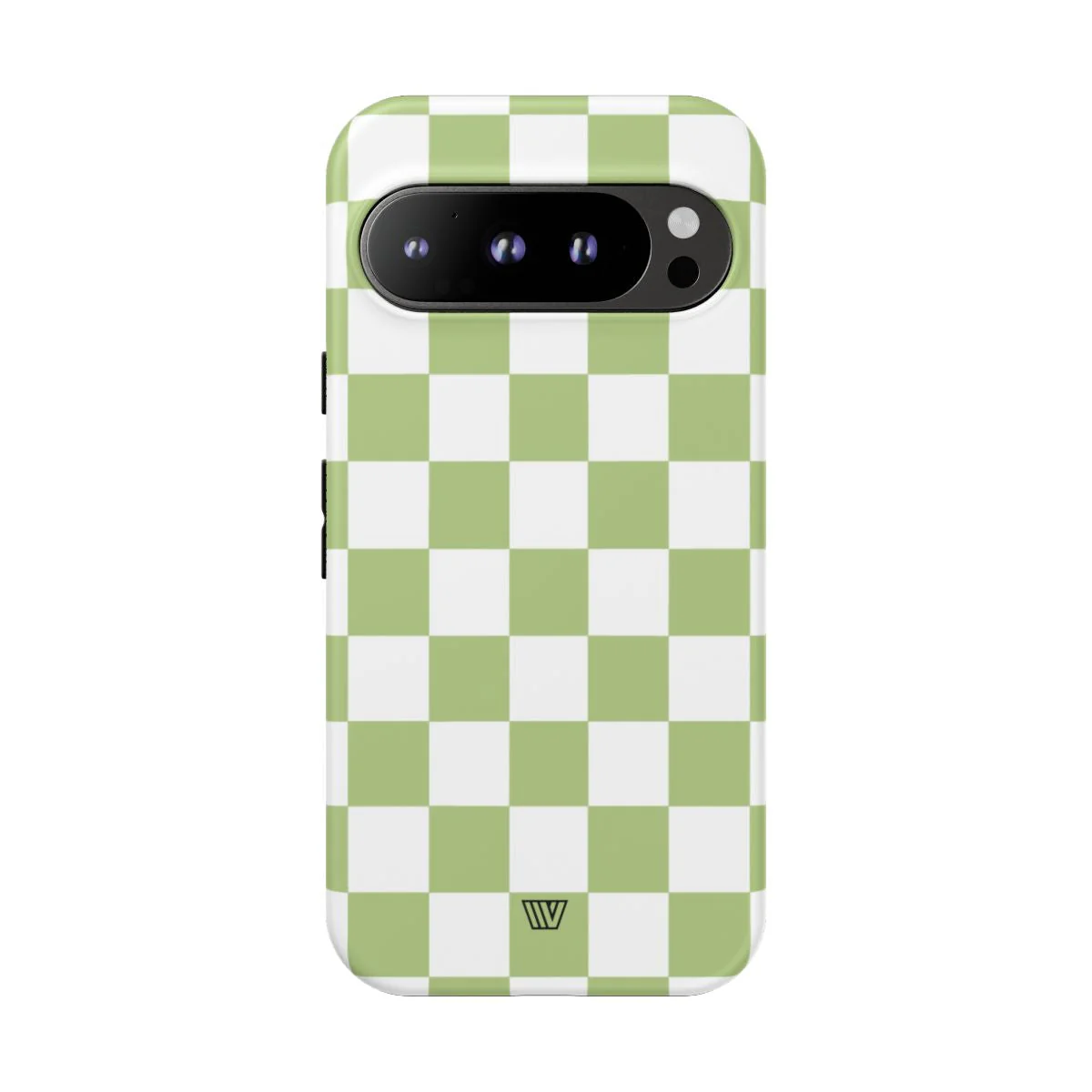 PALE OLIVE WHITE CHECKERBOARD | Tough Phone Case - Image 95