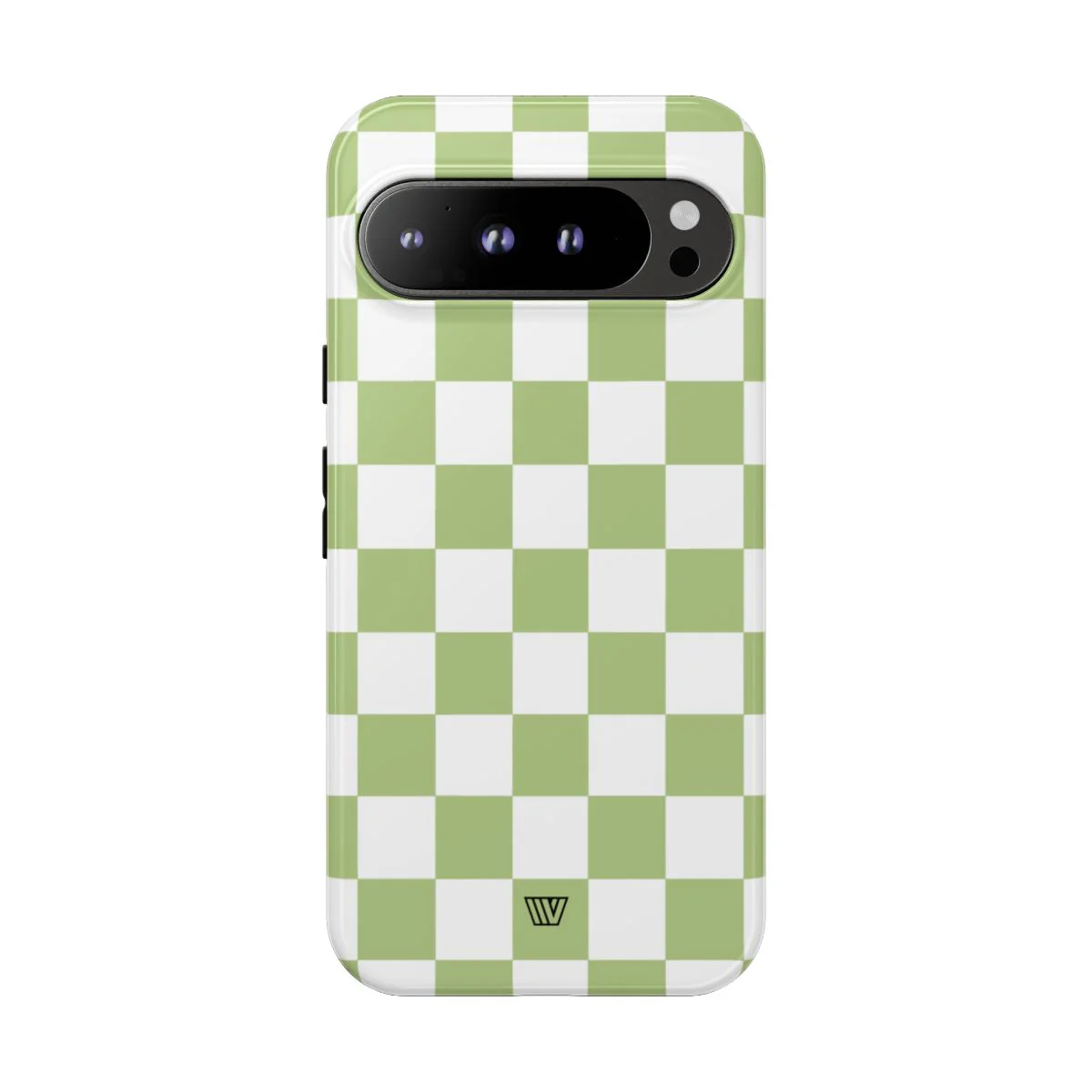 PALE OLIVE WHITE CHECKERBOARD | Tough Phone Case - Image 96