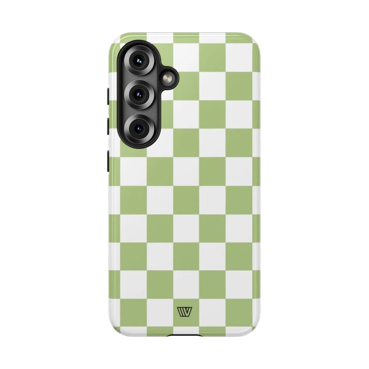PALE OLIVE WHITE CHECKERBOARD | Tough Phone Case - Image 98