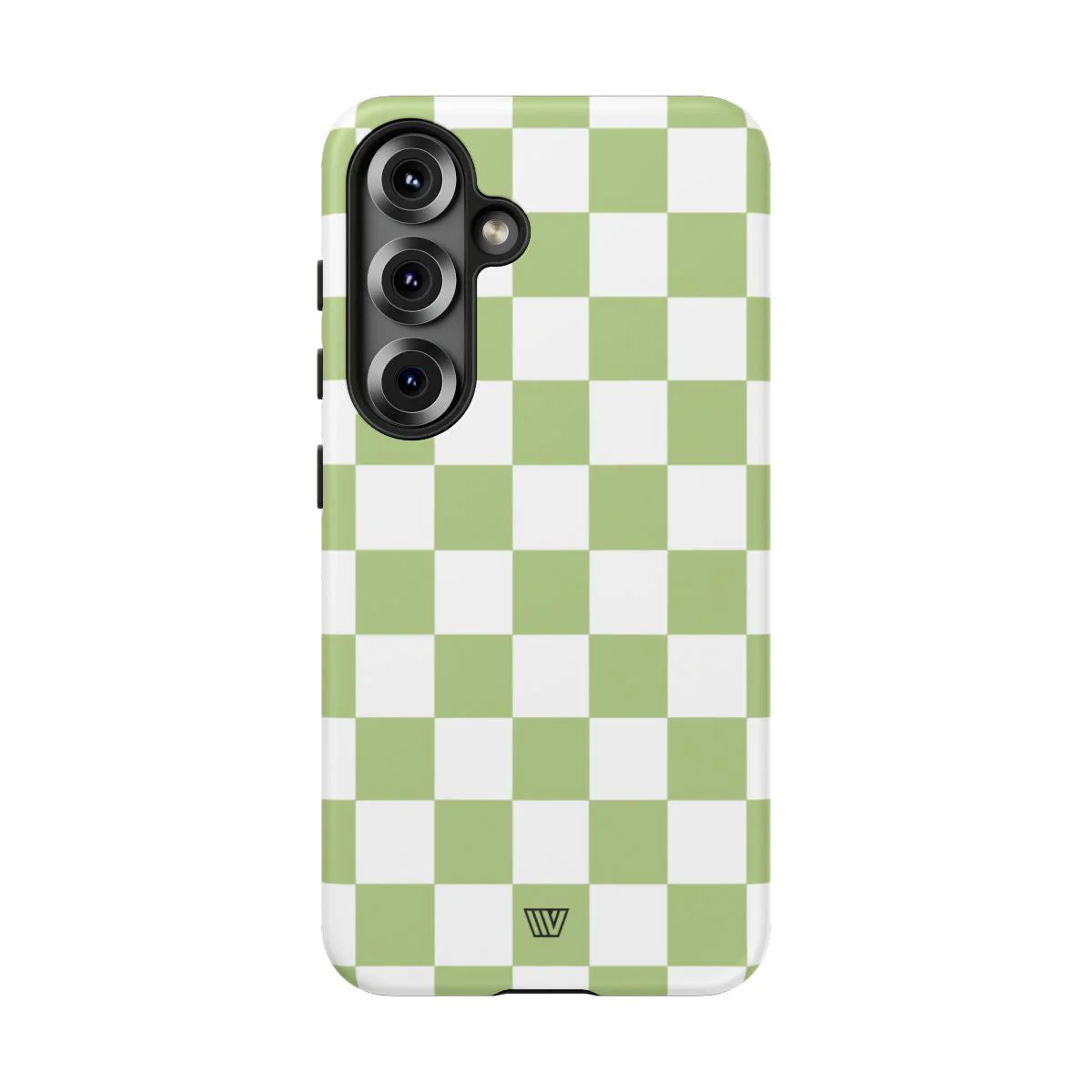PALE OLIVE WHITE CHECKERBOARD | Tough Phone Case - Image 99