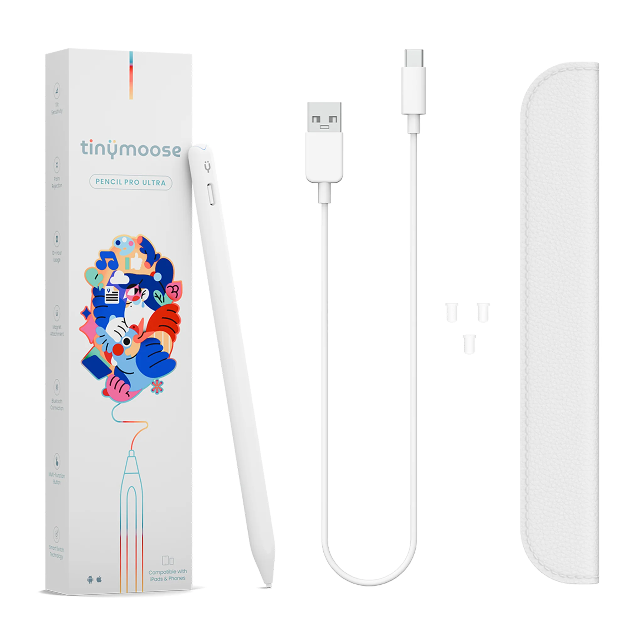 Pencil Pro Ultra iPad Pen with Smart Switch Technology - Alpine White - Image 4