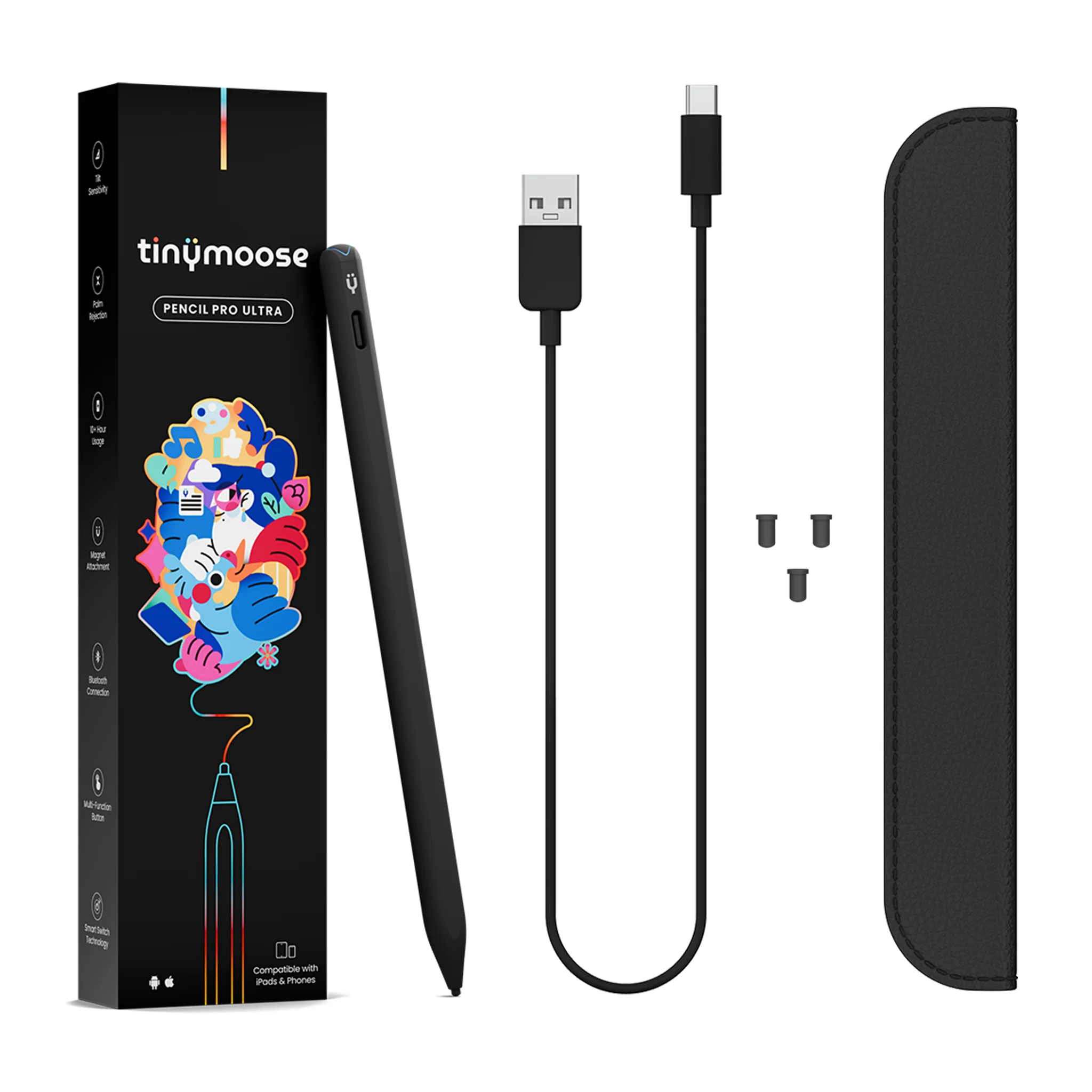 Pencil Pro Ultra iPad Pen with Smart Switch Technology - Midnight Black - Image 4
