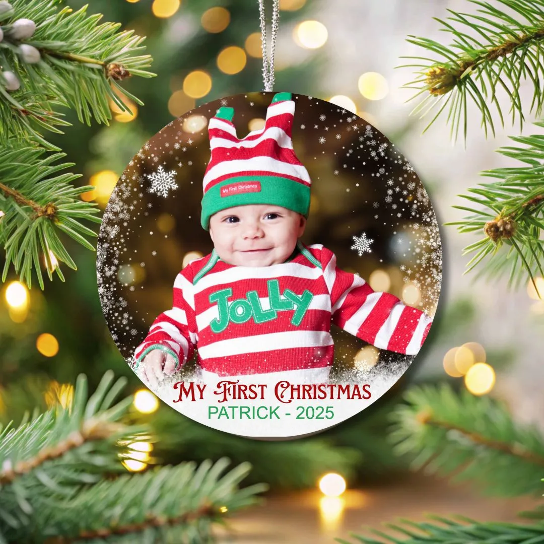 Personalized Baby's First Christmas Ornament - Image 3