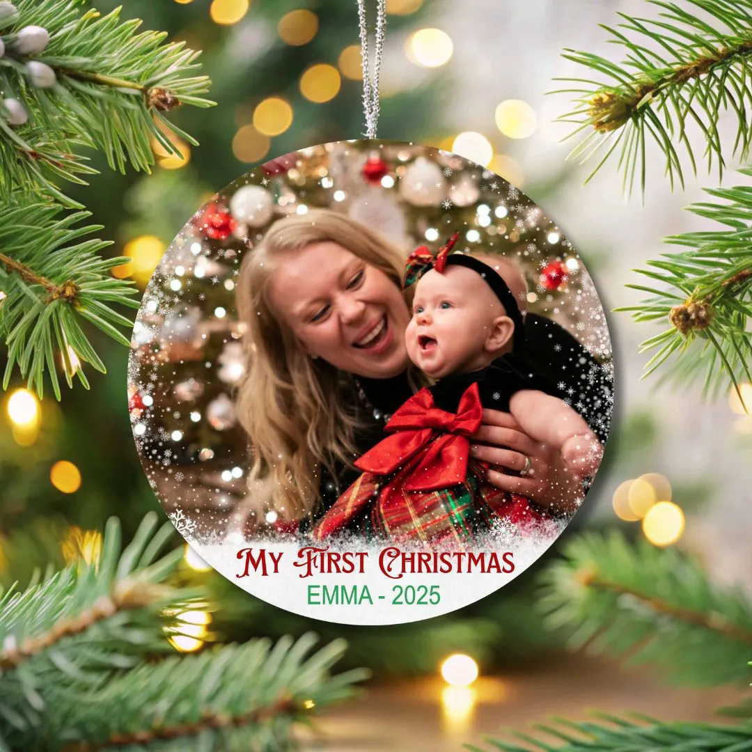 Personalized Baby's First Christmas Ornament - Image 4