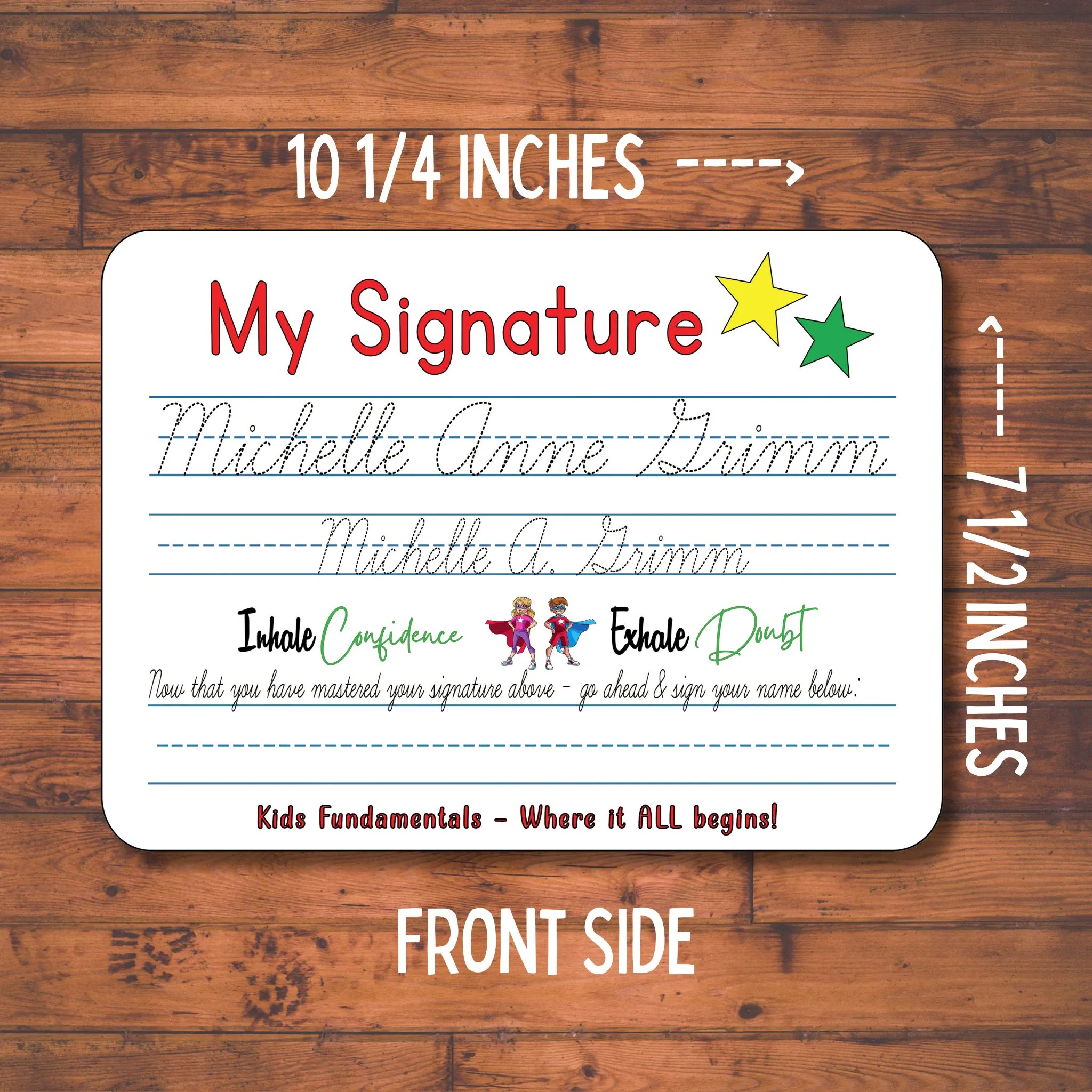 Personalized Cursive Writing Practice Board - Reusable - Image 4