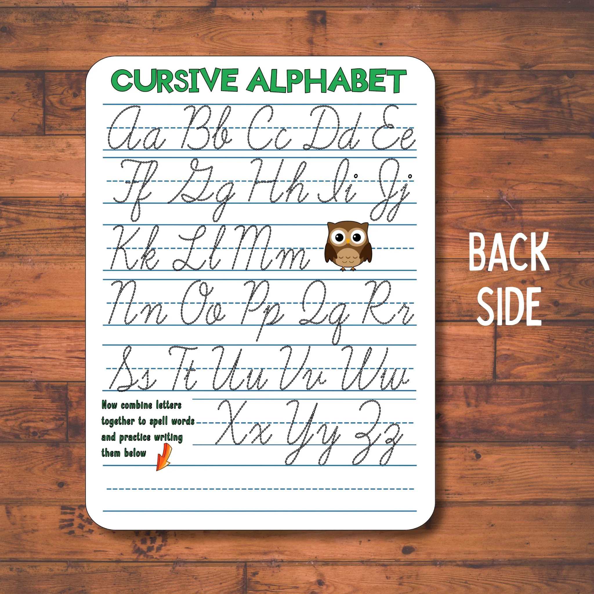 Personalized Cursive Writing Practice Board - Reusable - Image 5