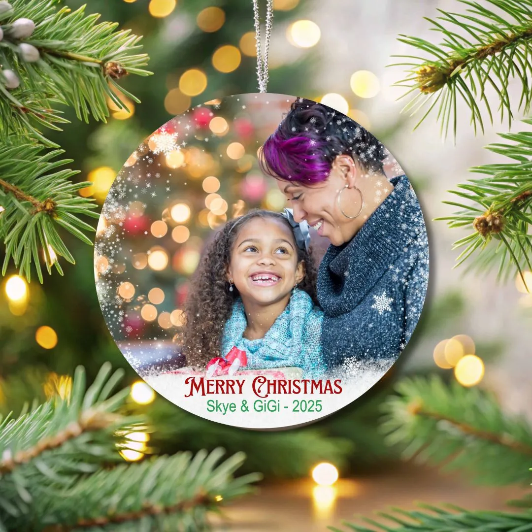 Personalized Merry Christmas Ornament - Image 2