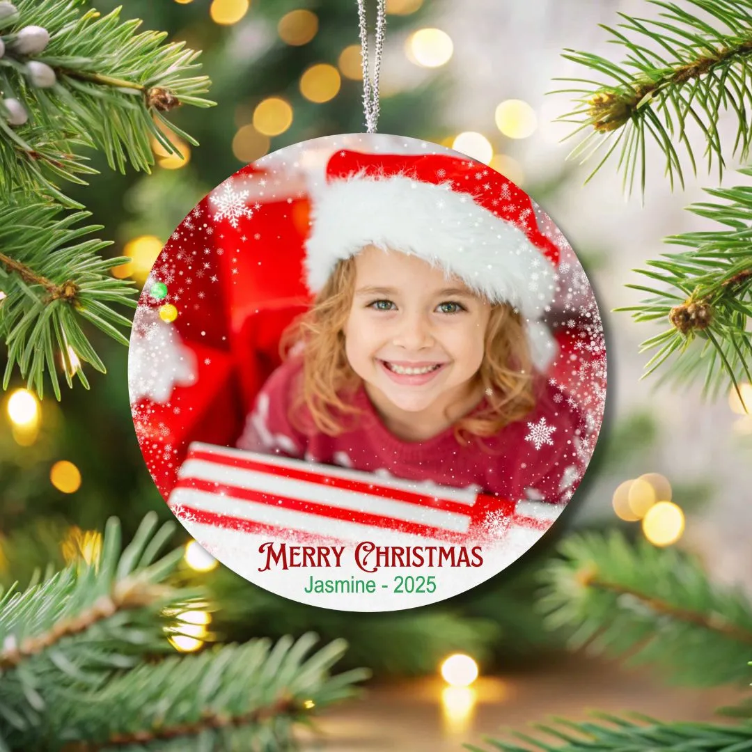 Personalized Merry Christmas Ornament - Image 4