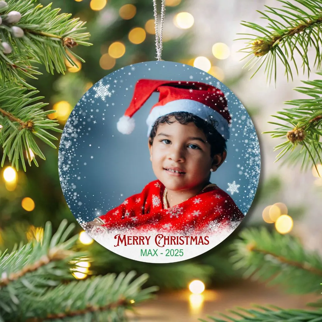 Personalized Merry Christmas Ornament - Image 8