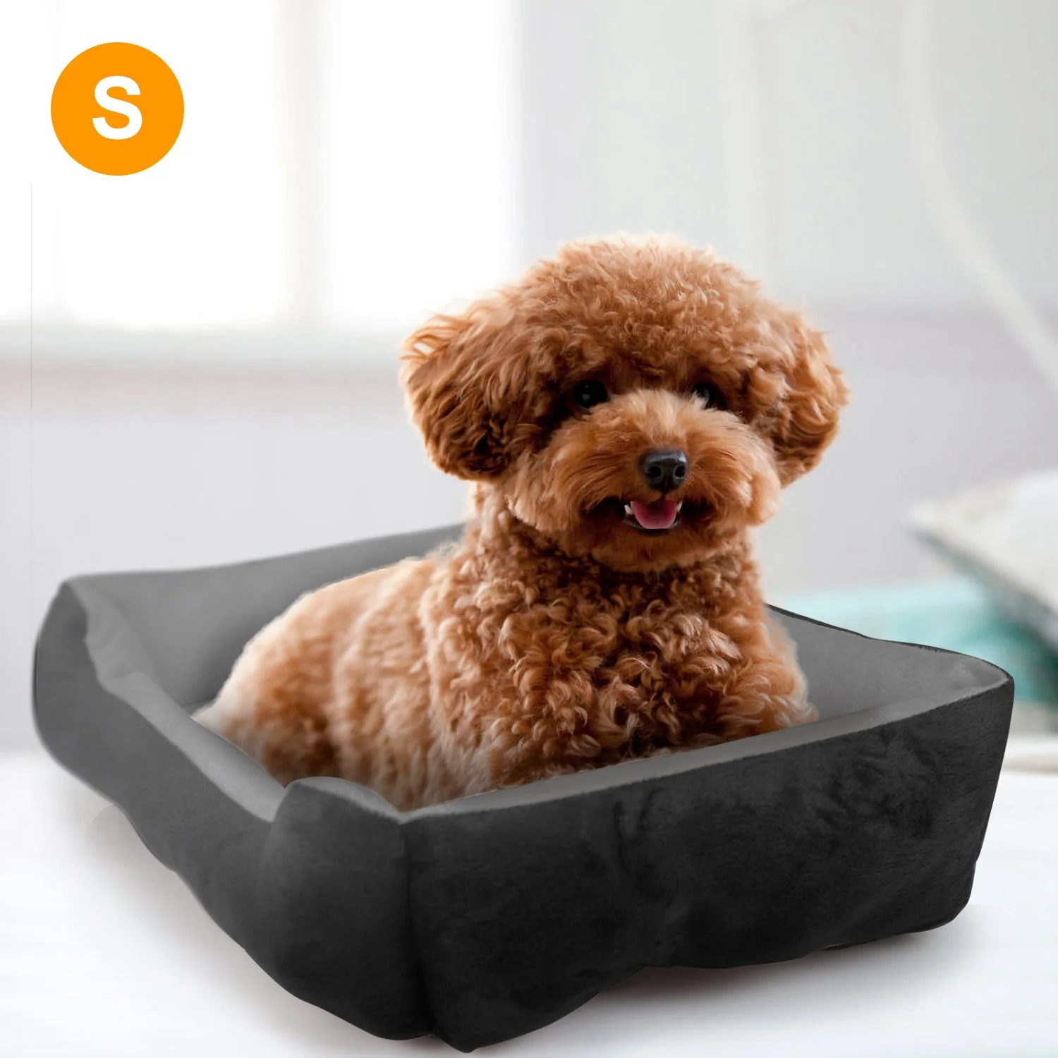 Pet Dog Bed Soft Warm Fleece Puppy Cat Bed Dog Cozy Nest Sofa Bed Cushion Mat For S/M Dog - Image 2