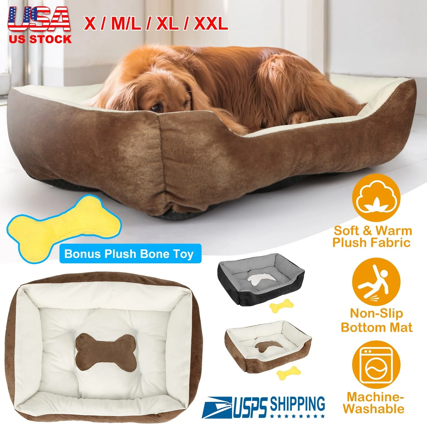 Pet Dog Bed Soft Warm Fleece Puppy Cat Bed Dog Cozy Nest Sofa Bed Cushion Mat For S/M Dog - Image 4
