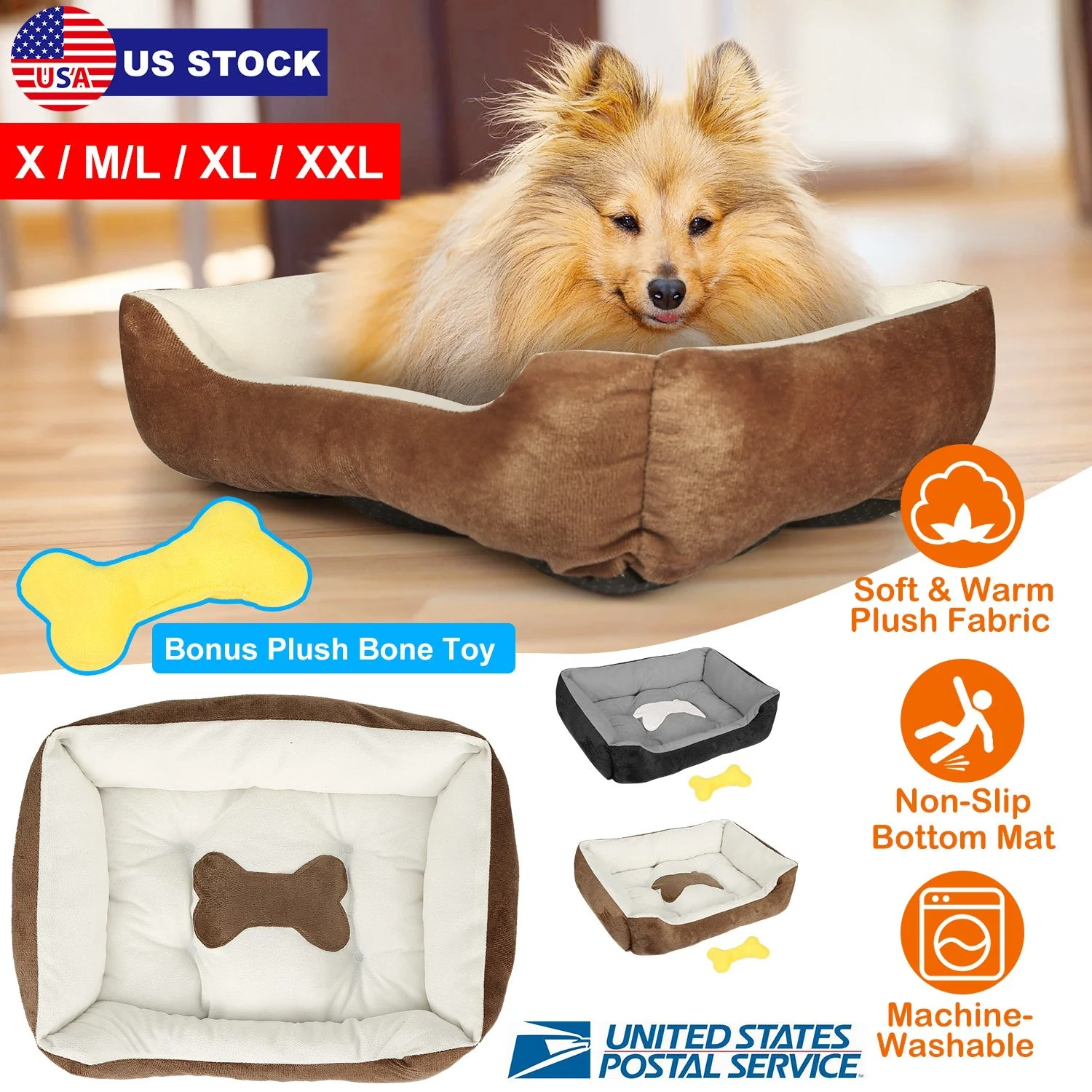 Pet Dog Bed Soft Warm Fleece Puppy Cat Bed Dog Cozy Nest Sofa Bed Cushion Mat For S/M Dog - Image 4