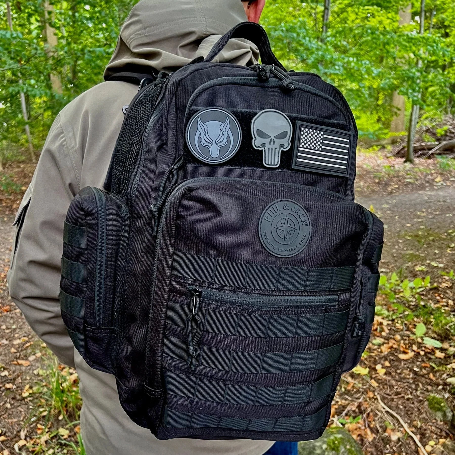 Phil & Jack Dad Diaper Bag Backpack, Baby Diaper Bag with Changing Station, Tactical Military Style, Womens Mens Diaper Bag (Black) - Image 13