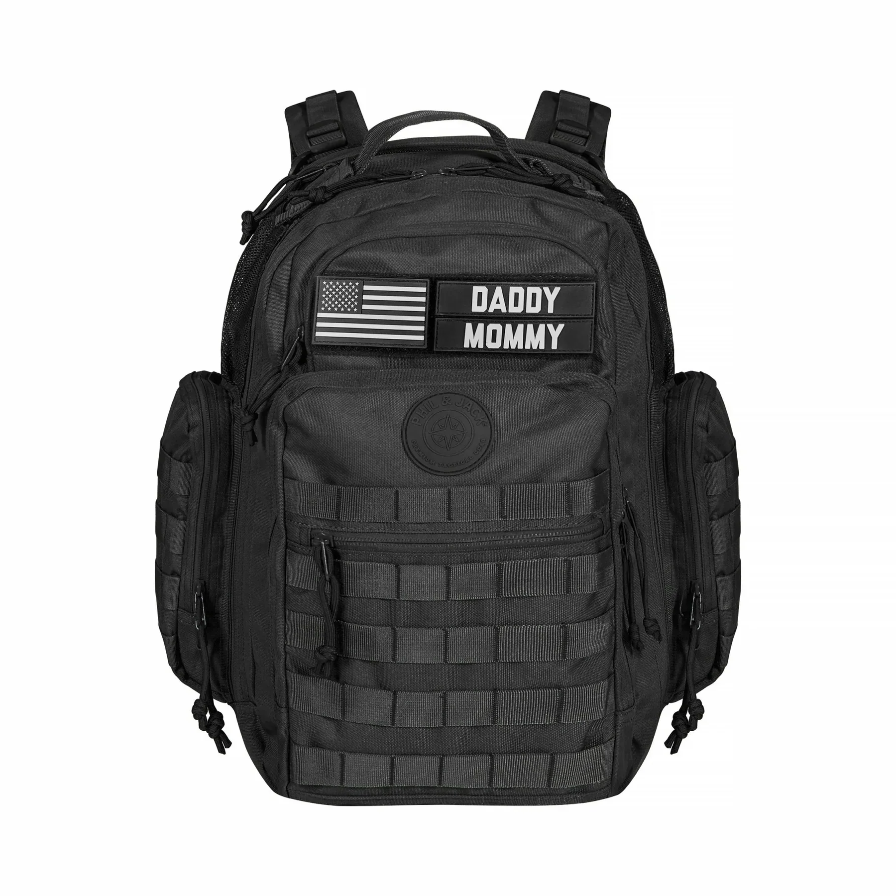 Phil & Jack Dad Diaper Bag Backpack, Baby Diaper Bag with Changing Station, Tactical Military Style, Womens Mens Diaper Bag (Black) - Image 7