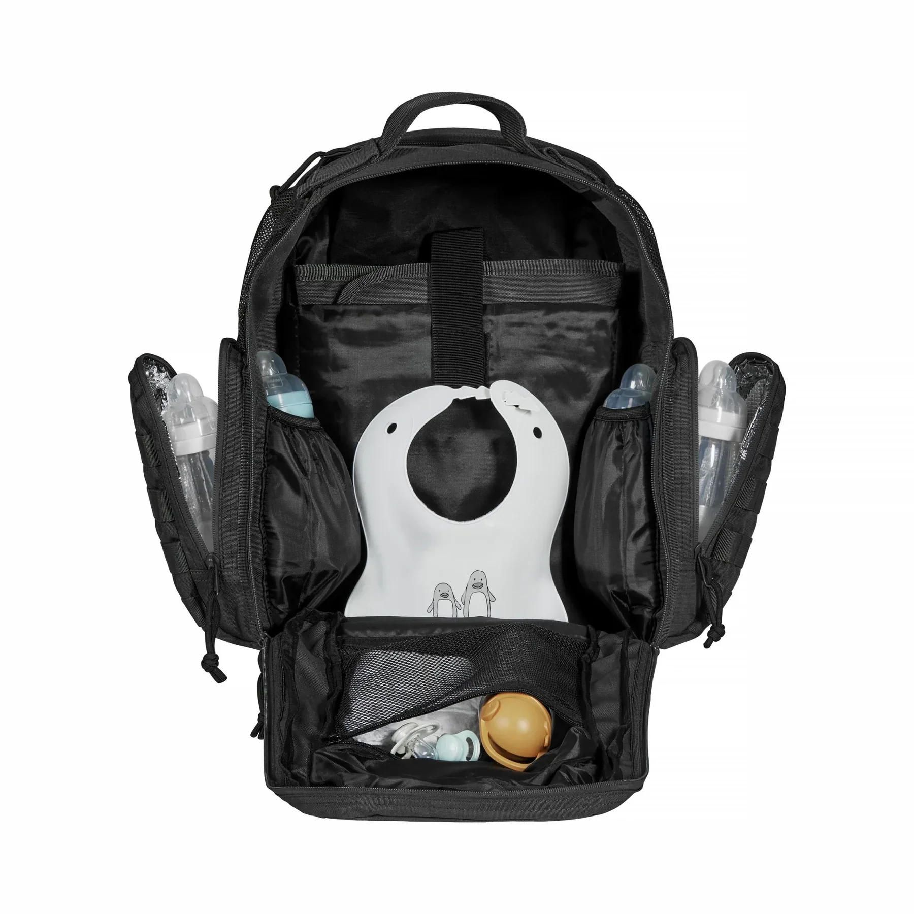 Phil & Jack Dad Diaper Bag Backpack, Baby Diaper Bag with Changing Station, Tactical Military Style, Womens Mens Diaper Bag (Black) - Image 9