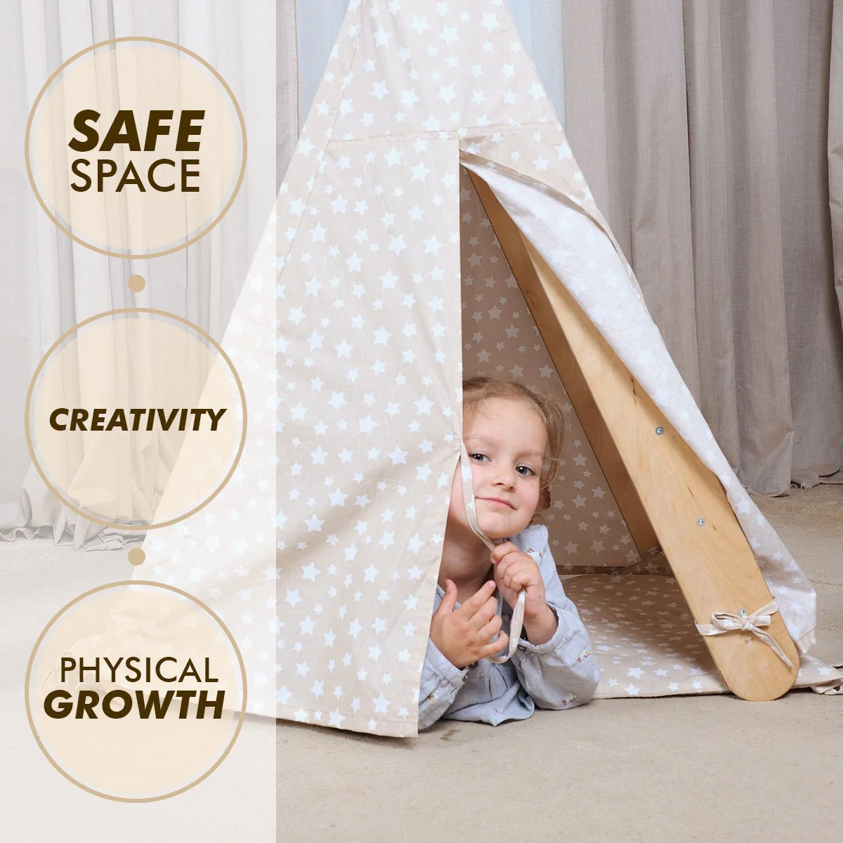 Play Tent Cover with Mat for Climbing Triangle Ladder - Image 6